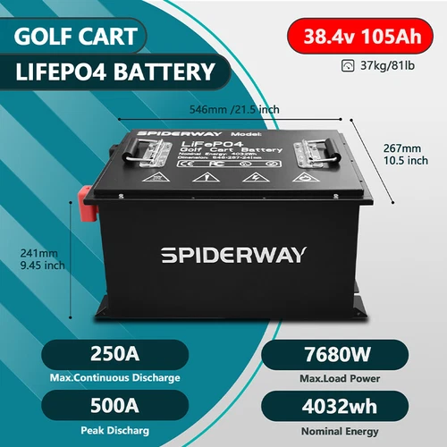36V 105Ah Lithium LiFePO4 Golf Cart Battery 6000+ Cycles 200A BMS /Fast Charger - Picture 5 of 27