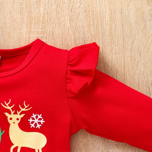 2Pcs Xmas Toddler Kid Baby Boy Girls Tops+Leggings Pants Outfit Cosplay Custome - Picture 15 of 34