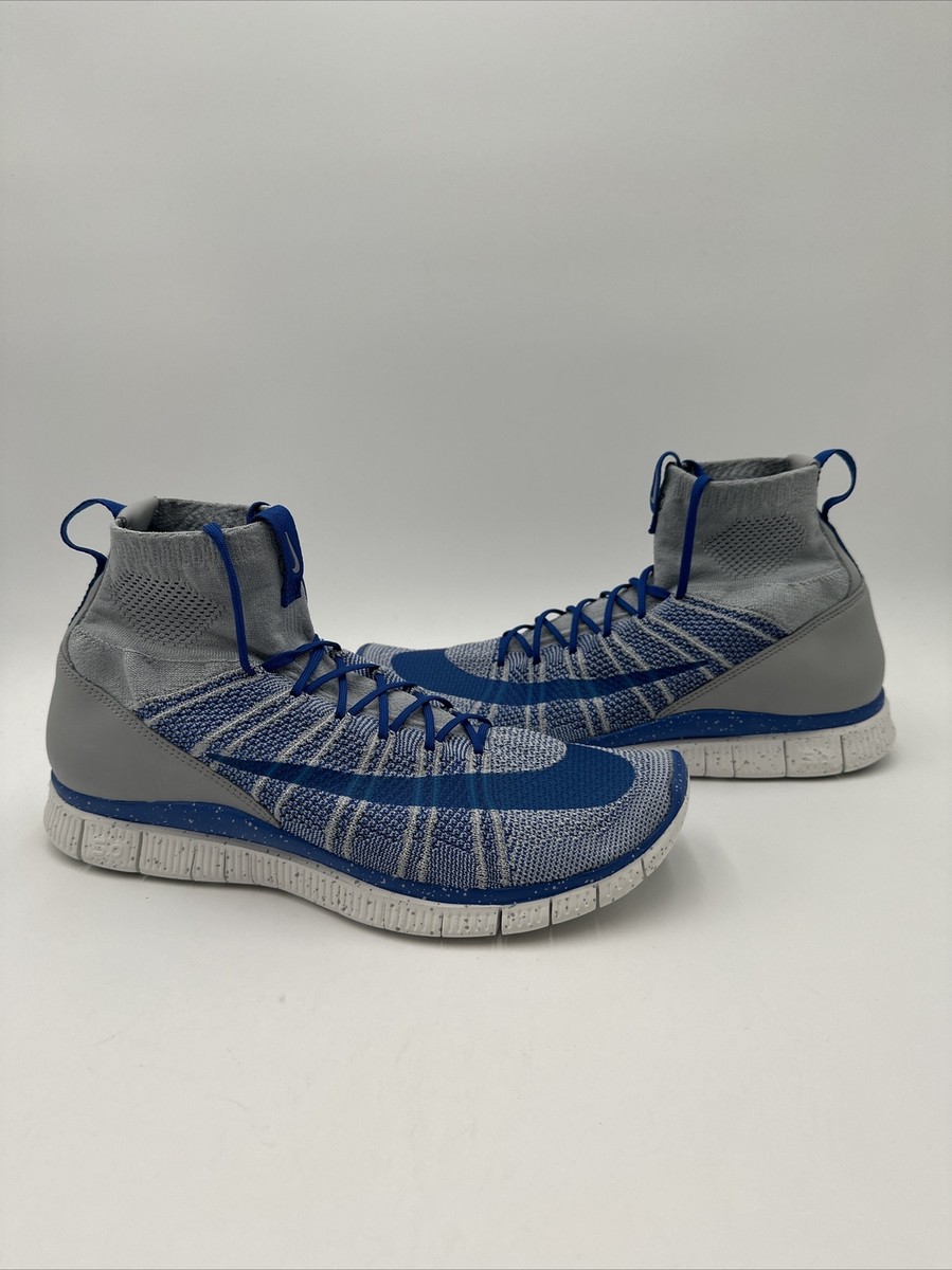 Nike Free Flyknit Mercurial Wolf Grey Game Royal Size Brand