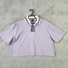 Womens Short Sleeve Rugby Shirt Wild Fable Purple Size XS