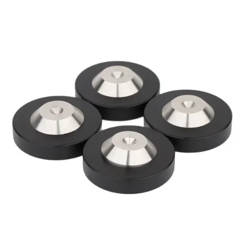 4 STCK. Stahl Isolierung Füße Pads Lautsprecher Spikes Ständer HiFi Verstärker Kegel Halterungen - Bild 13 von 29