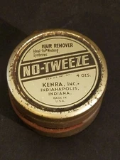Vintage No-Tweeze Hair Remover Kenra Laboratories Metal Tin