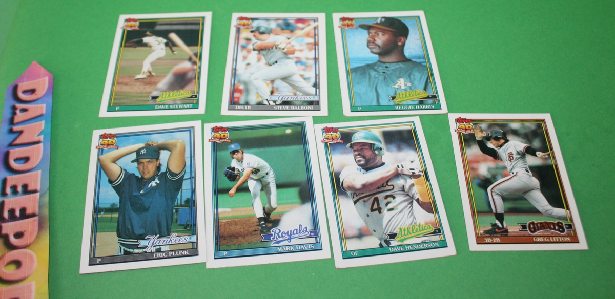 ゲームセンター・ゲームカード topps 40 years of baseball cards 1991 MLB Vintage Topps 1991 Lot Of 7 40 Years Of Baseball Sport Trading