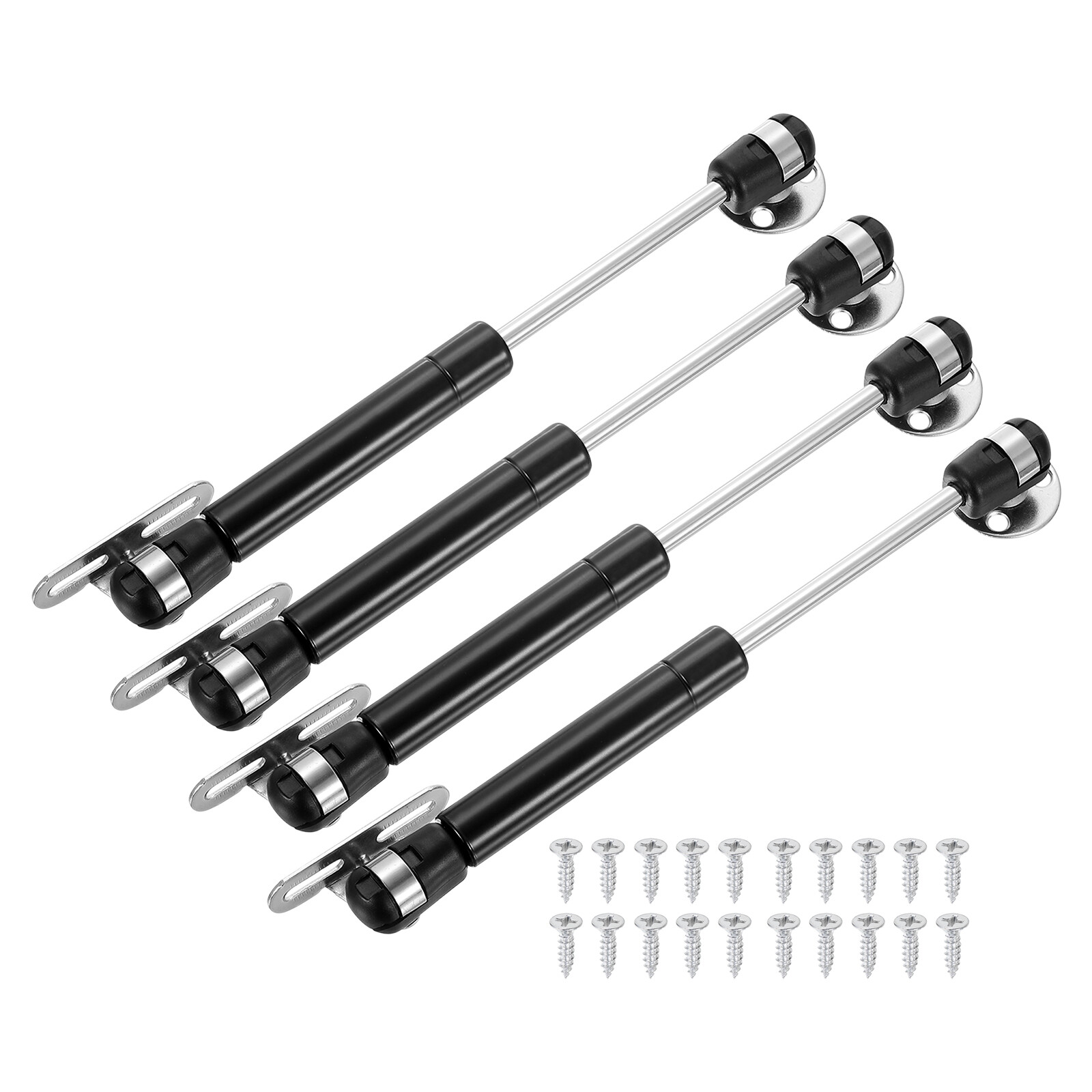 4Pcs Lid Support Hinges, 8 Inch 20N Gas Struts Folding Lid Stay Hinges, Black
