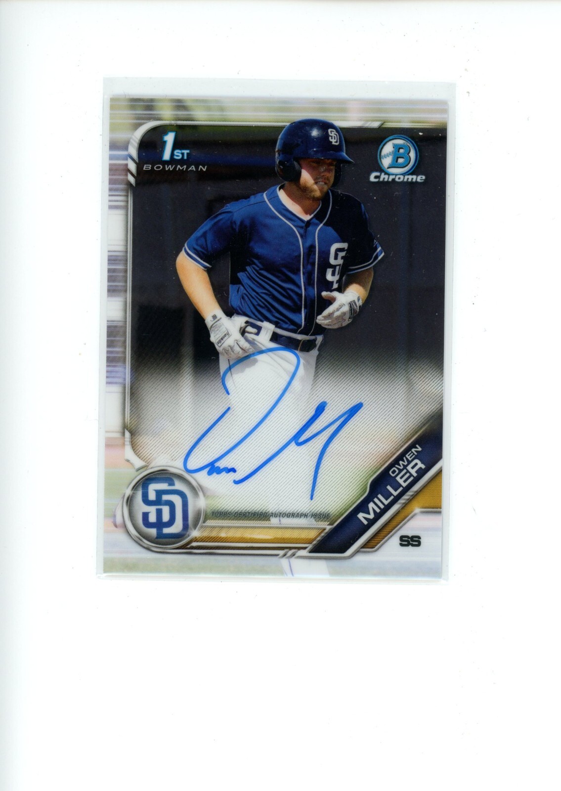 2019 Bowman Chrome Owen Miller #CPA-DM 1st Bowman Autograph Auto B