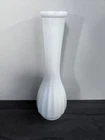 VINTAGE MILK GLASS VASE 9” EUC