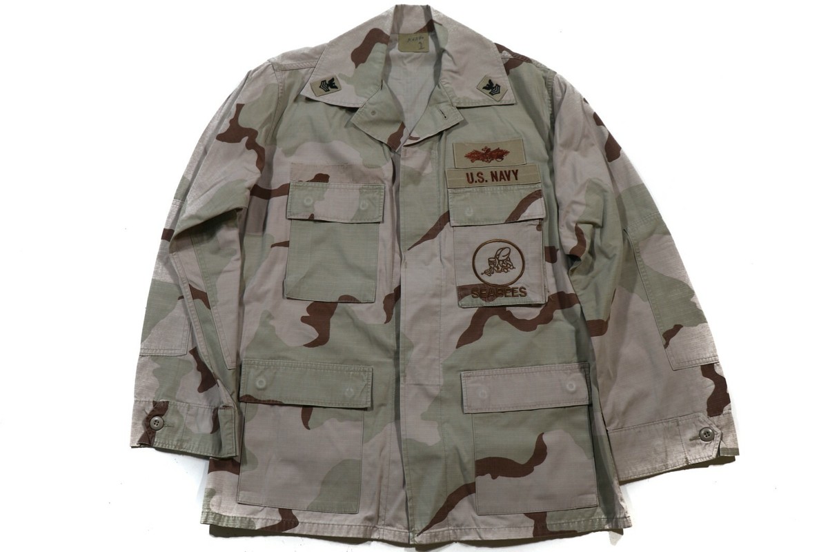 Original US Navy SEABEES DCU Jacket - Desert Combat Uniform BDU | eBay