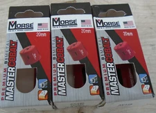 (NEW lot of 3)  20mm 1/2" M.K. Morse Premium Bi-Metal Hole Saw Arbor Hole