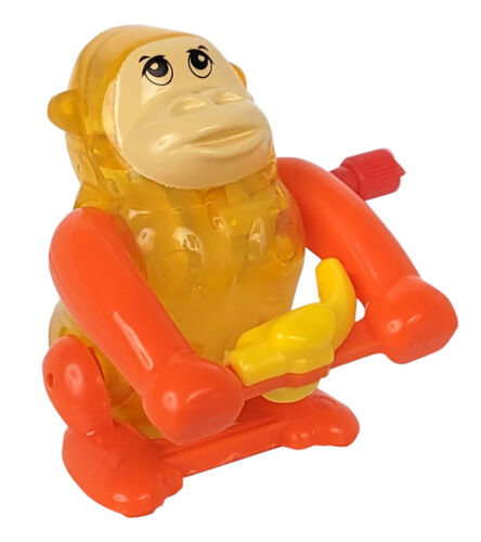 TOMY Gregory GORILLA Z-Wind-Up POP-OVERS Ape Monkey Chimp Banana Back Flip Toy - Afbeelding 1 van 3