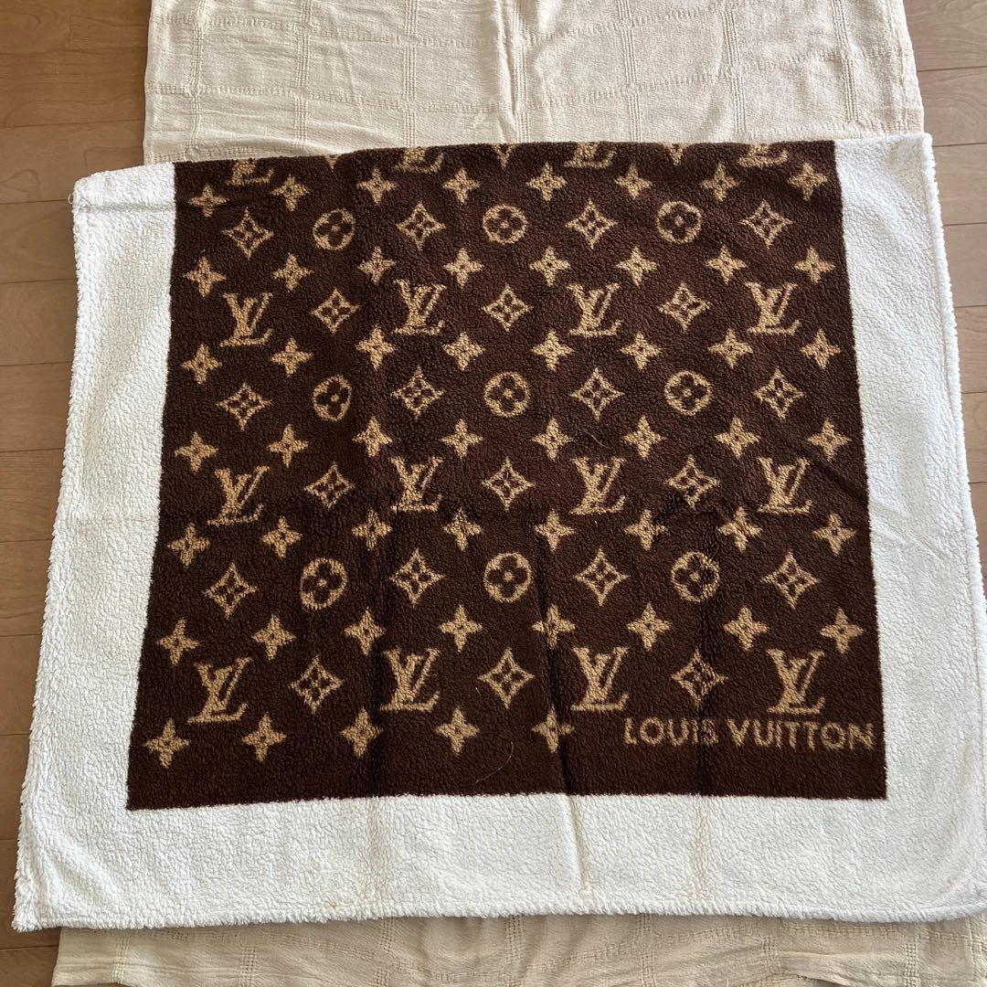 Louis Vuitton Beach Bath Towel Blanket Monogram Brown 145×85cm Cotton