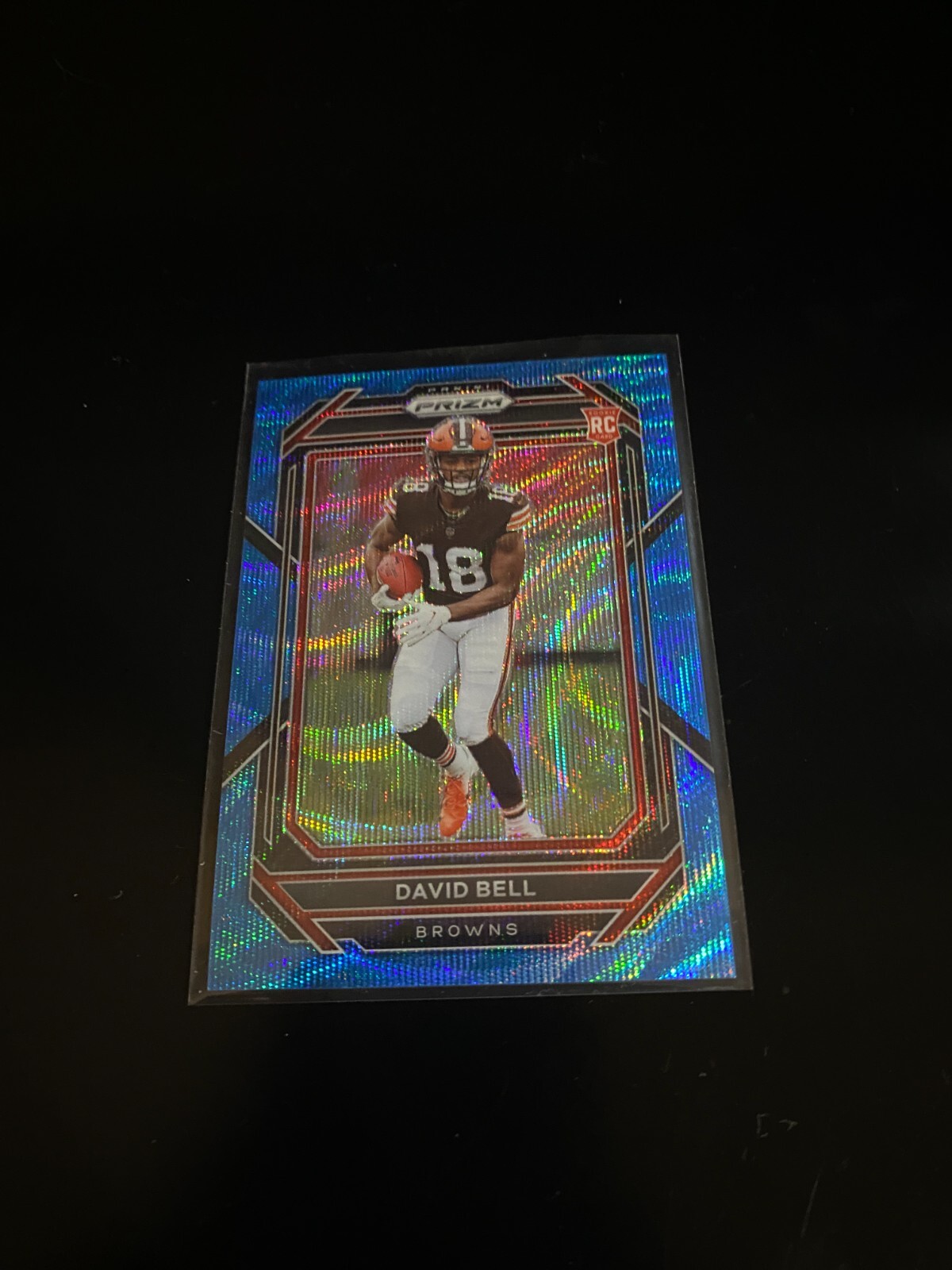 David Bell 2022 Panini Prizm Blue Wave Prizm /199 RC Browns 334 PWE