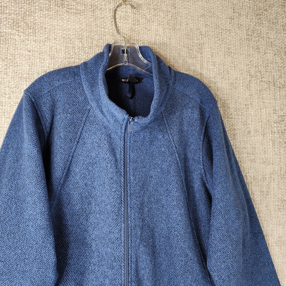 Athleta Stroll Fleece Full Zip Jacket Womens 3X Blue Full Zip Casual Active - Image 2 of 4