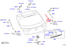 LEXUS UX Heck rechts unten Liftgate Support Domstrebe Bracket 6894776010 NEU ORIGINAL