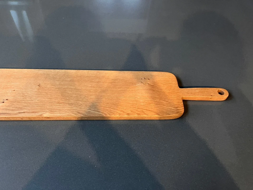 Tabla de cortar charcutería de roble blanco tabla de pan grande artesanal Foto 4 de 4