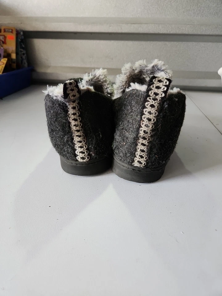 Zapatillas botín para mujer Dluxe by Dearforms gris salón piel sintética talla 9/10 Foto 3 de 4