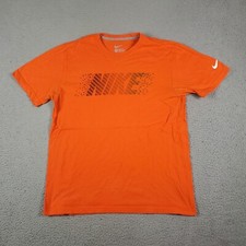 Nike Spell Out Orange Casual Short Sleeve T-Shirt Mens Size Large