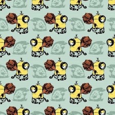 Despicable Me Cro Minions Cave Minions Blue 100 Cotton Fabric by The Yard