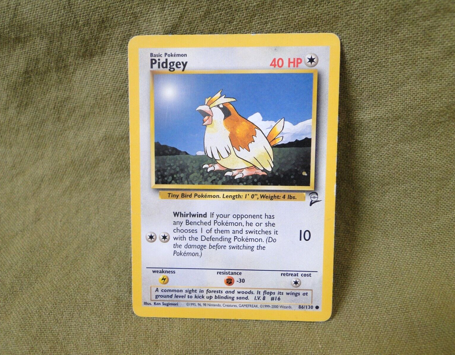 Pokemon Trading Card - Base Set 2: Pidgey 86/130