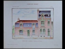 CAMBRAI, HOTEL PARTICULIER - 1907 - GRANDE PLANCHE COULEUR - GARET