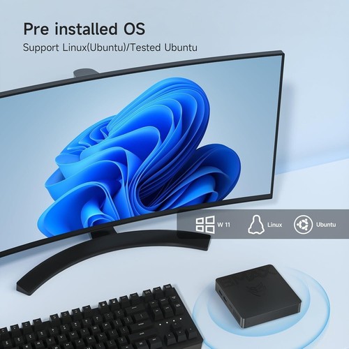 High-Performance Fanless Mini PC - Intel N4000, 8GB LPDDR4, 128GB eMMC Storage - Picture 5 of 9