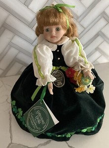 Irish Collector’s Doll w/Movement and Music. “Kathleen” Red Hair Blue Eyes 10.5”