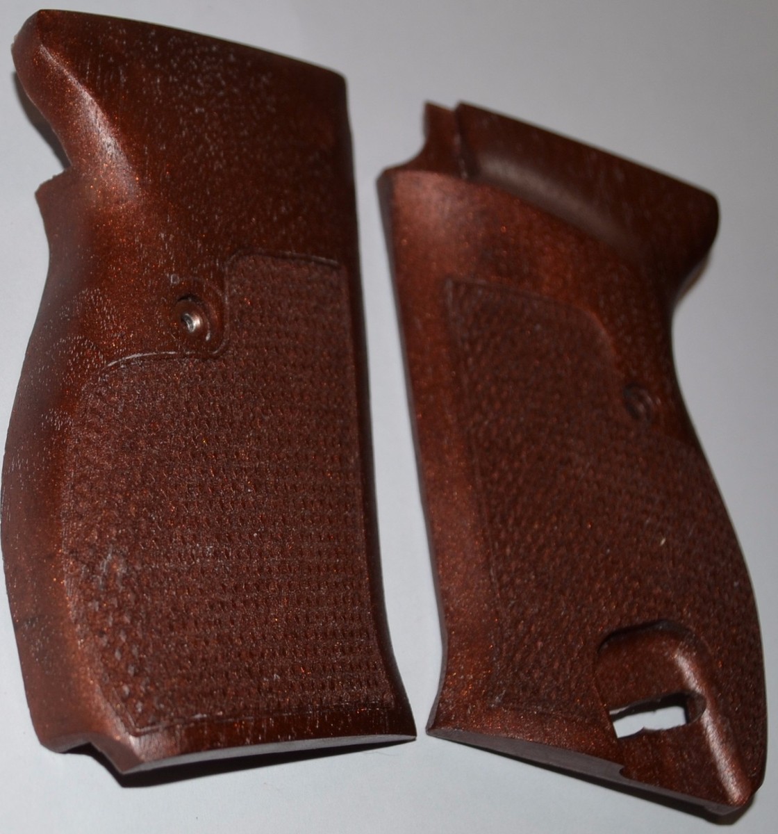 Walther P38 / Mauser P38 pistol grips antique copper plastic with
