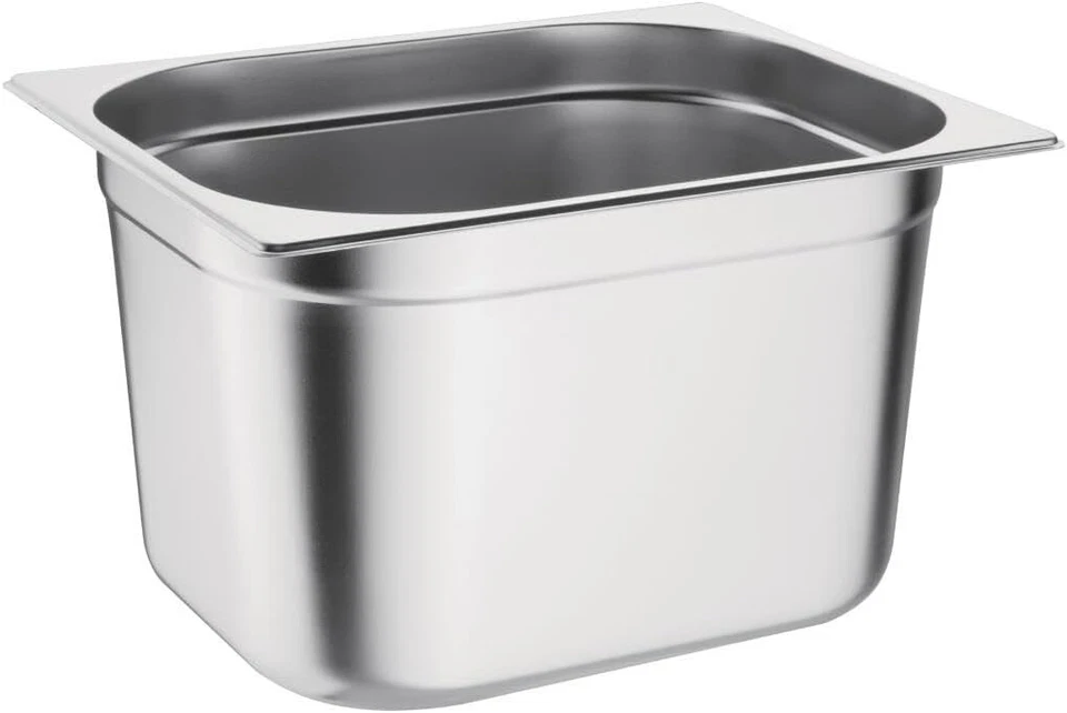 Vogue K932 Stainless Steel 1/2 Gastronorm Pan 200mm Deep @Next Day Delivery