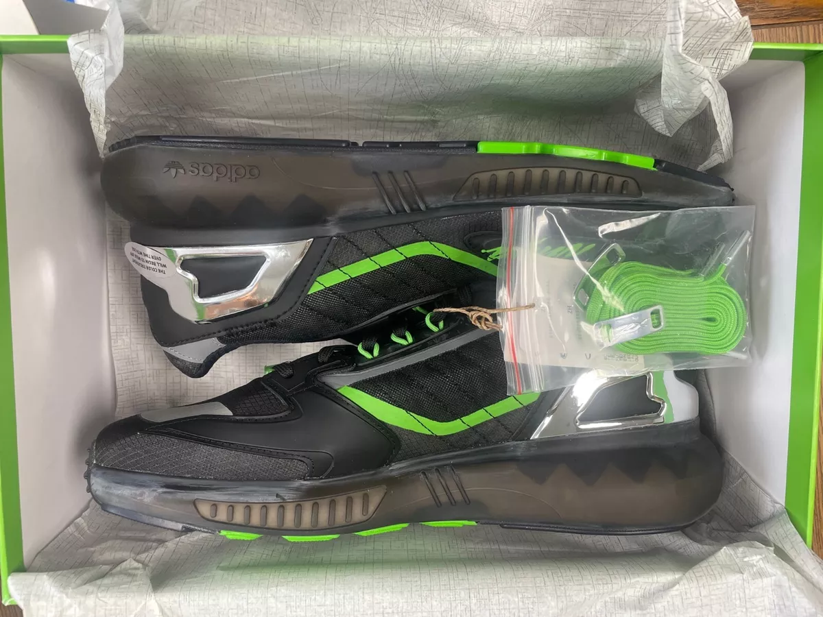Adidas Boost ZX 5K Ninja Kawasaki Tennis Shoe Black Green SIZES 6.5 12.5 LTD ED