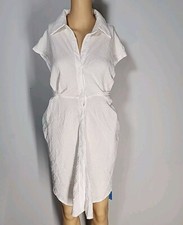 Nwt CUPSHE White Collared Cover-Up Dress- SIZE M