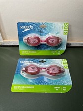 2x Speedo Kids Great For Beginners Swim Goggles Kids Speedo Anti Fog Age 3-6 NEW