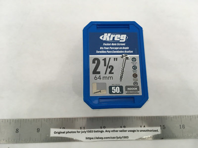 NEW Kreg 50pk 2-1/2'' Pocket Hole Screws #2 Square Drive Coarse - SML-C250-50