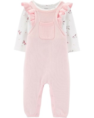 baby girl knit overalls