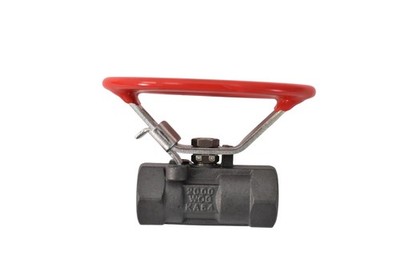 KITZ 2000 WOG 1/2'' Carbon Steel Ball Valve KA54 Red Oval Handle Female Threaded