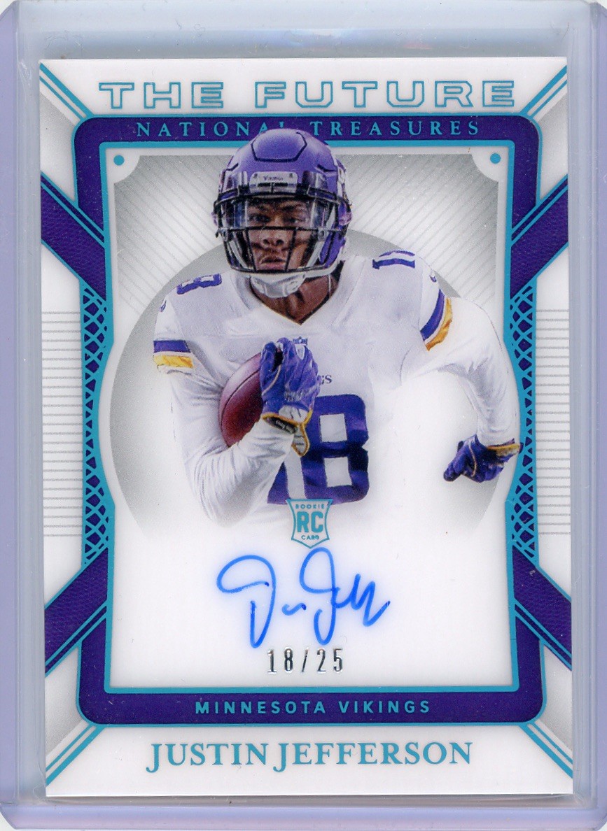2020 National Treasures Justin Jefferson The Future JSY #18/25 Rookie Auto SSP