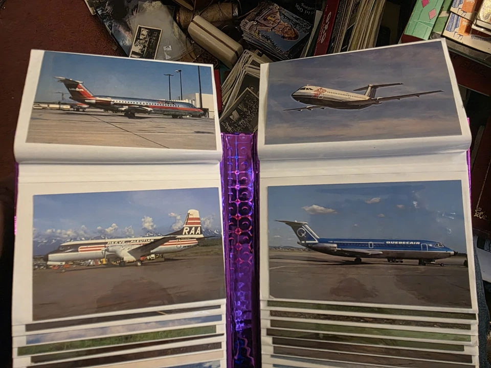 ÁLBUM DE POSTALES Y 100 POSTALES DE AVIONES COMERCIALES Foto 4 de 4