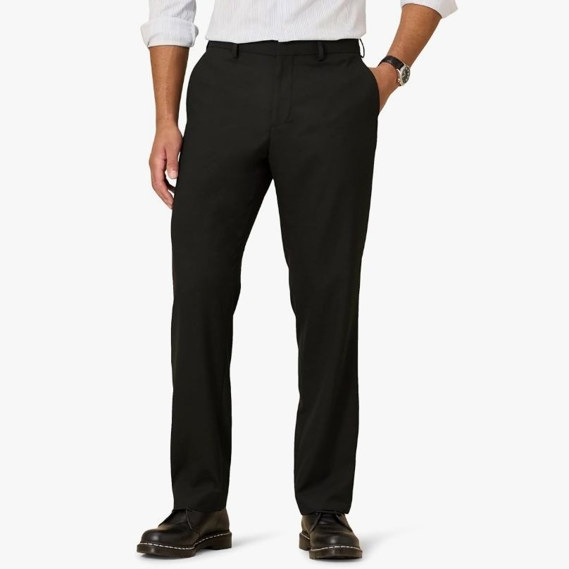 Essentials Classic Fit Pants Mens 40 x 28 Black New WOT