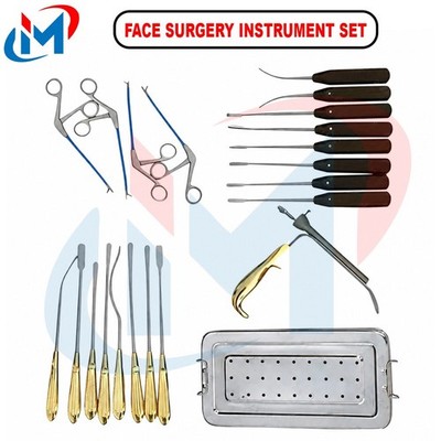Endoscopic Face Lift Instruments Set of 21 Pcs Face Surgery Instruments
