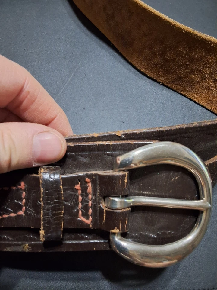 КОЖАНЫЙ РЕМЕНЬ РЕЙНДЖЕРА ВЕСТЕРН КОЖА ЧЕРНЫЙ ТИСНЕНЫЙ РЕМЕНЬ РУЧНОЙ РАБОТЫ O9E5W-38 - Изображение 4 из 4