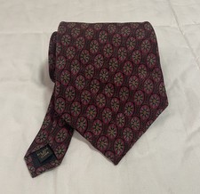 Karl Lagerfeld Purple Pink Floral Men's Tie 100 Silk 56 x 3.75 Necktie EUC