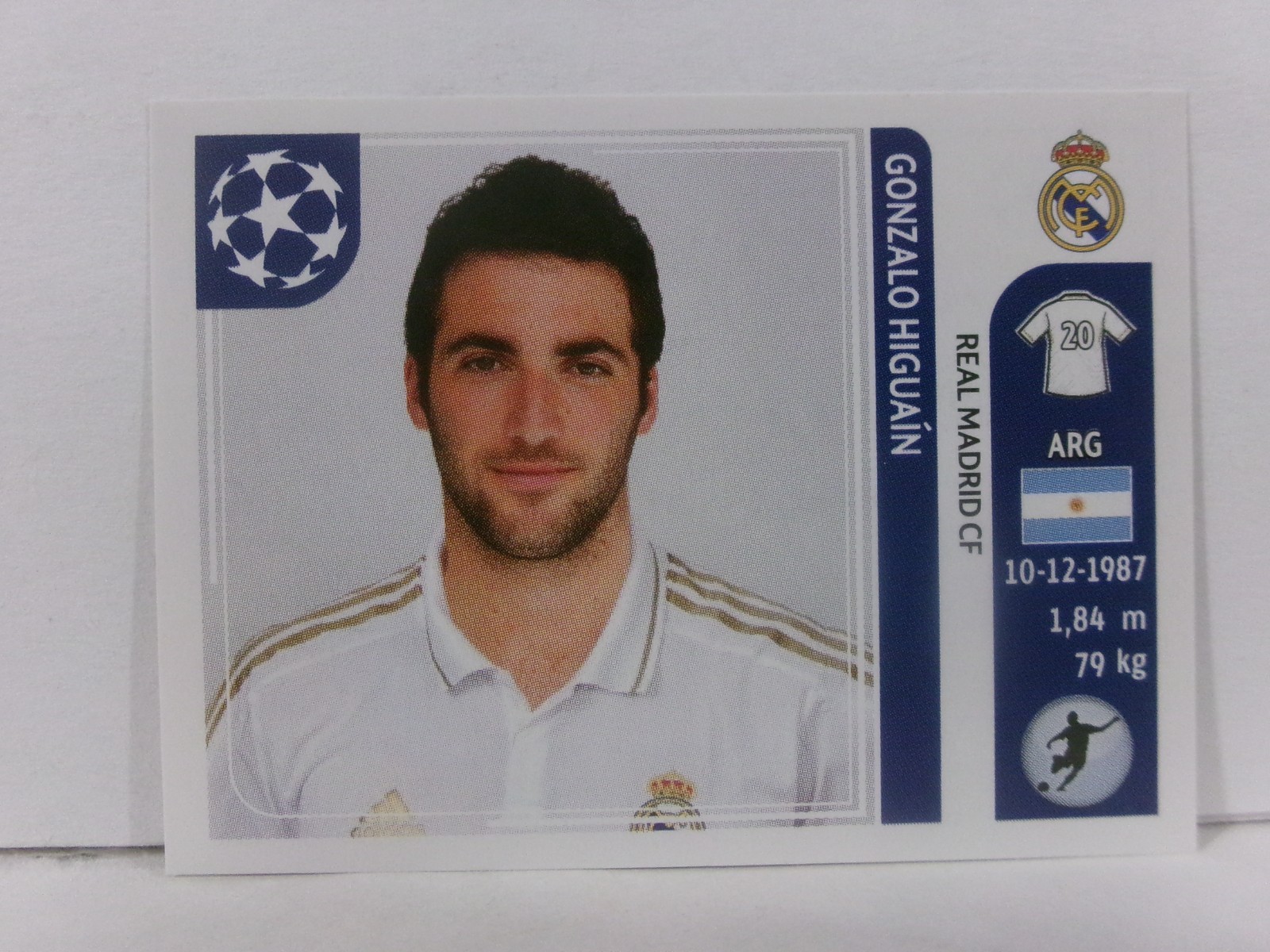 2011-12 Panini UEFA Champions League Sticker Collection #225 GONZALO HIGUAIN