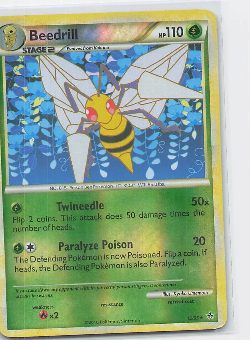 Beedrill Reverse Holo Rare Unleashed 12/95 MP