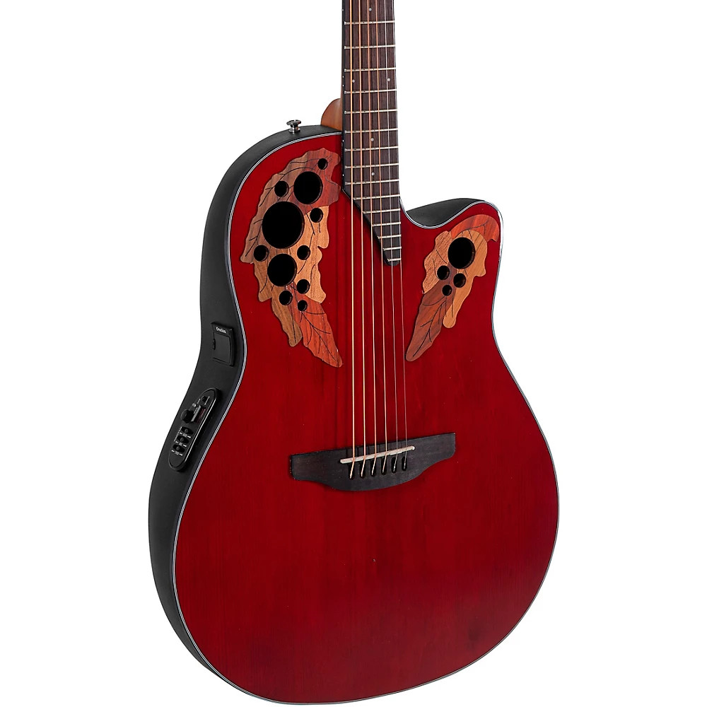 Ovation CE44 Celebrity Series Elite Mid-Depth Acoustic-Electric Guitar Ruby Red 92290₽