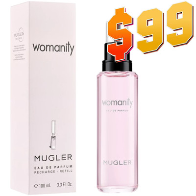  Mugler WOMANITY Refill/ Eau de PARFUM 3.3oz/100ml  SEALED ship from france
