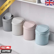 Mini Waste Bin Small Trash Can with Lid Home Office Desk Space Saving Portable