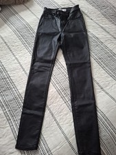 Hose Skinny Beschichtet Schwarz Gr.XS JDY Damen Jeans Glatt Wie Neu
