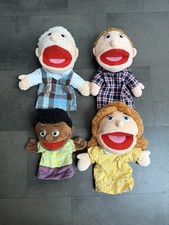 4x plush family hand puppets 