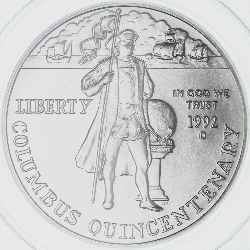 1992 D Columbus Voyage Quincentenary 90% Silver Dollar PCGS MG70 See Pics A095 - Image 3 of 4