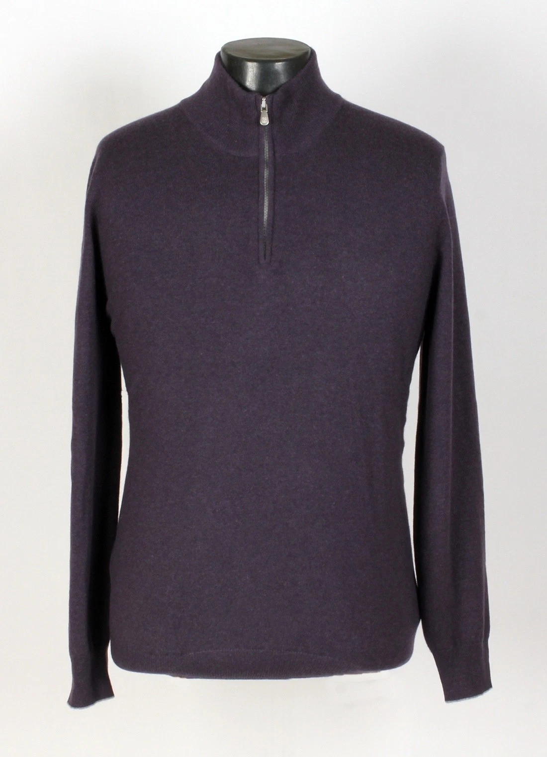 Brunello Cucinelli — Brunello Cucinelli Cashmere 1/2 Zip Sweater - L - Purple - New - $1550 Retail