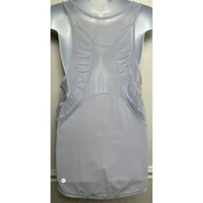 Lululemon Sculpt 2 Mesh Tank Top Size M Rounded Hem Active Top Purple