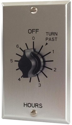 C Series Commercial Style Springwound Auto Off In-Wall Time Switch, 60 Minute...